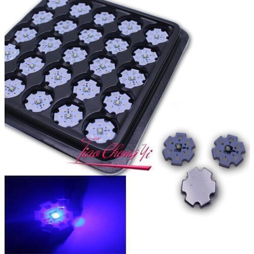 Hot 50PCS 3W 3535 High power LED Emitter Diodes Blue 460nm 3.2-3.6v LED 20mm star New