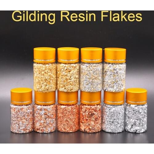 Imitation Gold Leaf Flakes Copper Flakes for Gliding Arts Crafts Decoration Silver Copper Gold Foil Fragments Gold Flakes Craft