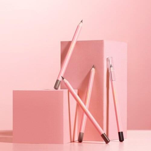 4 Color Natural Wood Eyebrow Pencil Waterproof and Sweat-proof Long Lasting Easy To Wear Black Brown Makeup Eyebrow Cosmetics