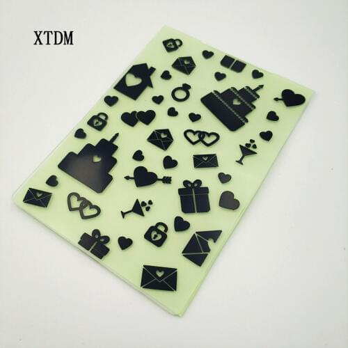 HOT plastic birthday cake template craft card making paper card album wedding decoration scrapbooking Embossing folders