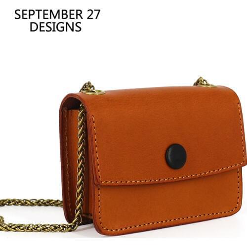 Mini Crossbody Bags Women First Layer Leather Top Quality Handmade Casual Small Shoulder Messenger Bag 100% Cowhide Hasp Purses