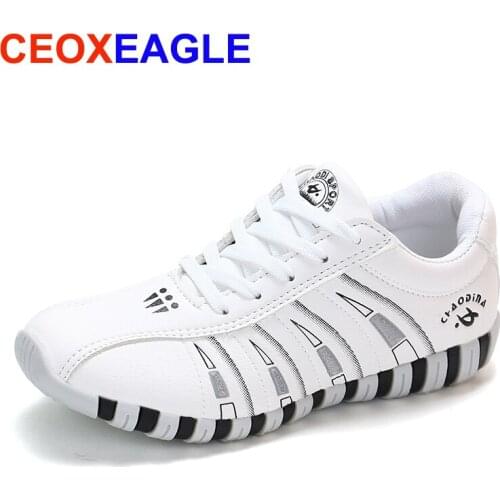 Fashion Shoes for Woman Outdoor Casual Flats Striped PU Leather Classic Cotton Women Casual Lace-up Breathable Shoes Sneakers