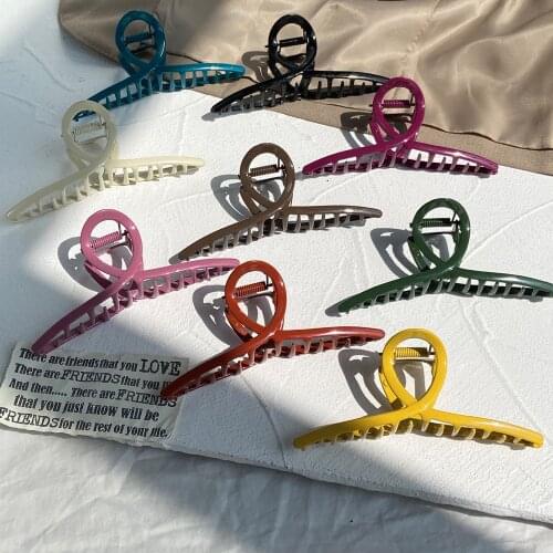 Fashion Colorful Metal Hair Clips Acrylic Hair Claws For Women Girls Frosted Gold Color Makeup Barrette Hair Accessories