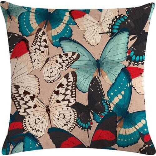 Multi Color Butterfly Cushion Cover Cute Soft Throw Pillow Cover Decorative Sofa Pillow Case Pillowcase
