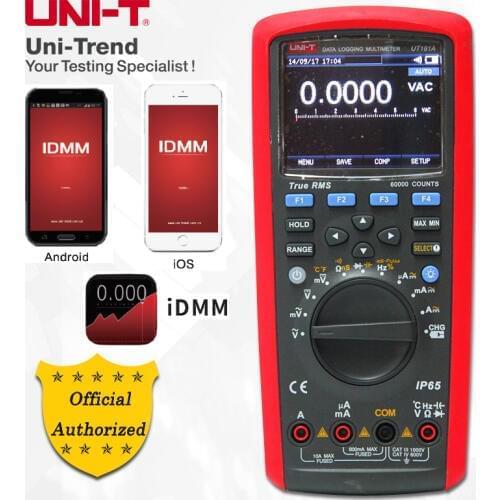 UNI-T UT181A True RMS Datalogging Multimeter; Digital Multimeter, Low-Pass Filtering/nS Conductance/Dual Temperature Measurement
