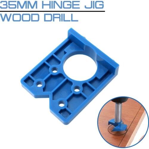 Hinge Jig Wood Drill 35mm ABS Plastic Hinge Installation Guide Hinge Hole Boring Furniture Door Cabinet Tool For Carpentry