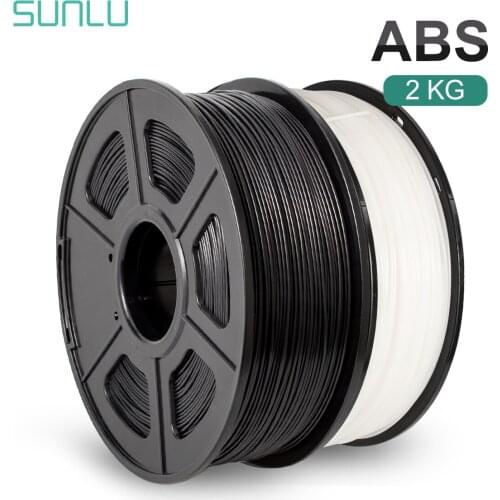 SUNLU ABS 1.75mm 2 Rolls 1KG/Roll 3D Printer Filament High Quality Dyeability Suitable For Printers With Heating Device