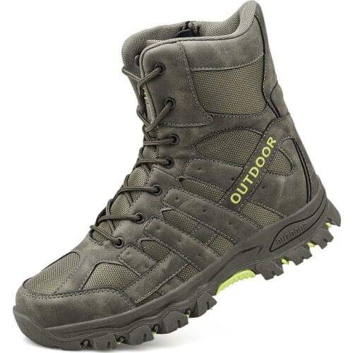 2021 New Military-Boots Outdoor Male Hiking Boots Men Special Force Desert Tactical Combat Ankle Boots Men Work Boots