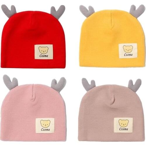 New Arrival Baby Girl Boy 2021 Winter Hats Baby Soft Cotton Warm Hat Windproof Solid Color 0-6 Months Hats Children Casual Cap