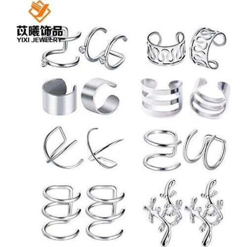 New Fashion Amazon Ear Clip Set Neutral Stainless Steel Pierceless Ear Stud Male Cool Ear Stud Female