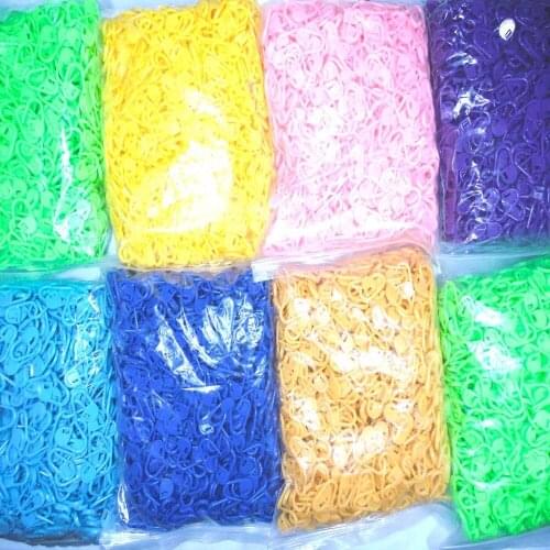 Wholesale 6000pc/bag Color Plastic Buckle Needle Knitting Crochet Locking Stitch Buckles Markers Holders Knitted Needlework