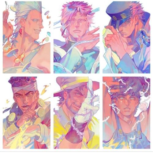 Anime Poster JoJos Bizarre Adventure JOJO Poster Canvas Painting Retro Poster Wall Art Photos for Childrens Room Home Decor