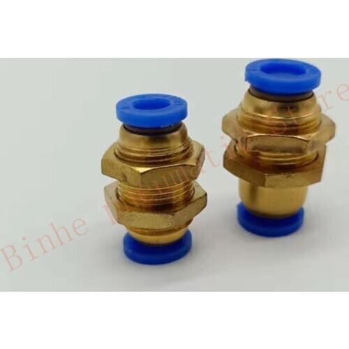 PM Through diaphragm Joint Quickly intubate Pure copperPneumatic fittings PM04 PM06 PM08 PM10 PM12