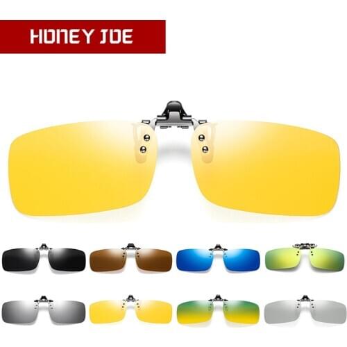 Polarized Mens Womens Clip On Sunglasses 180° Flip Up Shades Clip for Myopia Glasses Eye Glasses Driving Eyewear Fishing UV400