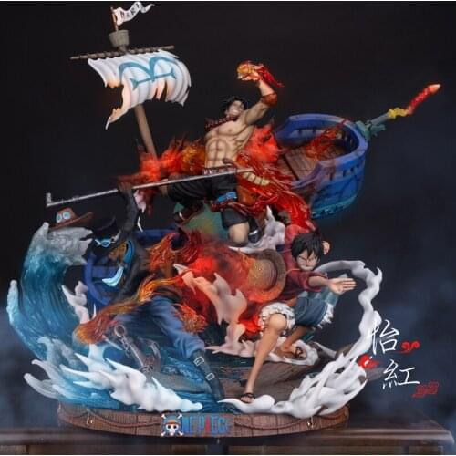 Presale [Yihong] LYY Studio Luffy Ace Szaboo Three Brothers GK Limited Edition Statue Handmade Resin Model