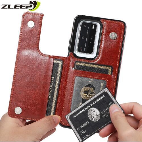 Luxury Flip Cards Wallet Slim Leather Cover For Huawei P30 P40 Lite Mate 20 Pro Hawei Nova 3E 4E 6SE Shockproof Shell Phone Case