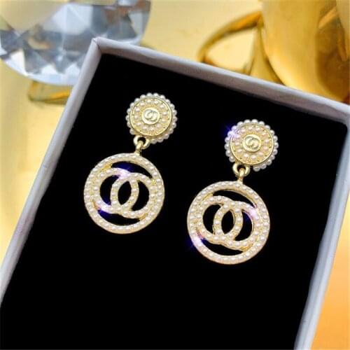 Crystal Pearl Crown Earrings for Women Geometric Heart Star Pearl Earring Girls Wedding Party Statement Earings Fashion Jewelry