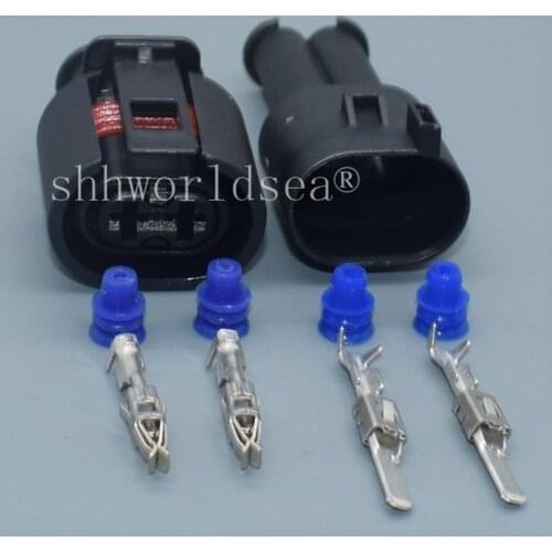 Shhworldsea 1sets 2Pin Auto Sealed Plug Waterproof Sensor plug 6N0927997cable connector 357973202 357 973 202 for VW for Audi
