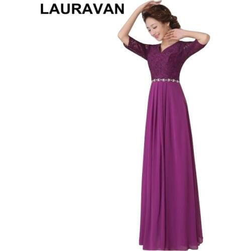 Bridal blue women clothing purple half sleeved bridesmaid wear dress special occasion beads dresses long 2020 party gowns