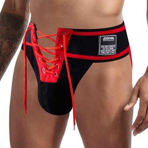 JOCKMAIL designer high quality gay sexy underwear Sissy Thongs Large size G-string sports G-string for Men