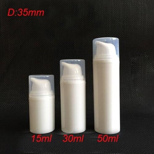 30ml white plastic airless bottle vacuum pump for serum foundationlotion emulsion Refillable Bottles CONTAINER FOR COSMETIC