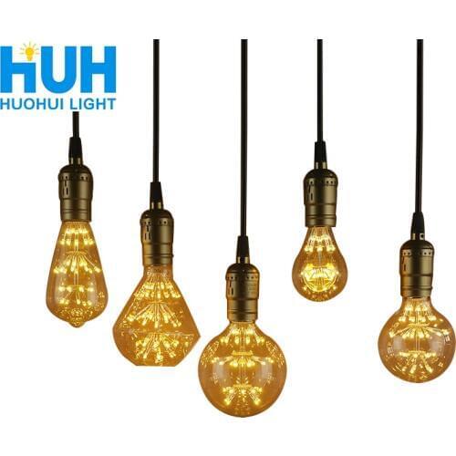 Vintage Led lamp 220V-240V Indoor e27 decorative light bulb lampada led for home cafe restaurant decoration 3W ST64 Light Bulbs