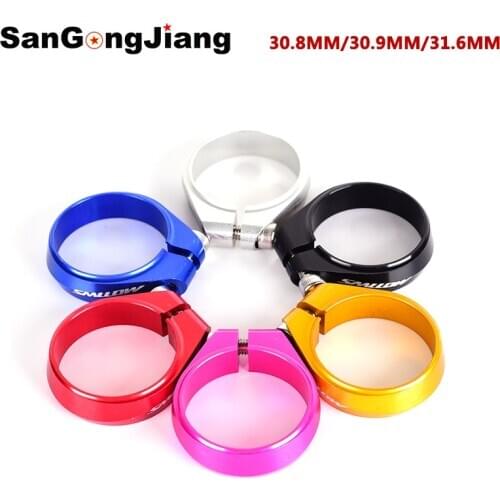 34.9mm Seat Post Clamp Cycling Bike Seat Pipe Clamp for MTB Bicycle Seatpost 30.8/30.9/31.6MM Aluminum Alloy accessories part