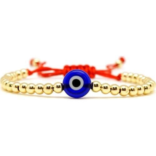 Go2Boho Turkish Evil Eye Bracelets Strand Bracelets For Women Greek Eye Braclets Golden High Quality Beaded Bracelet Jewelry