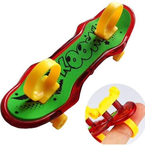1Pcs Random Color Plastic Mini Skate Rapid Finger Skateboard Fingerboard Novelty Toys For Children Skateboard Finger Board Gifts