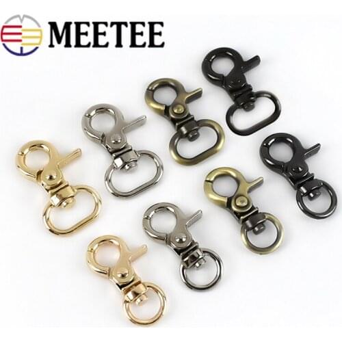 10/20pcs 10/14mm Metal Buckles For Bag Handbag Strap Clasps Lobster Adjusted Swivel Trigger Snap Hook DIY Hardware Accessories