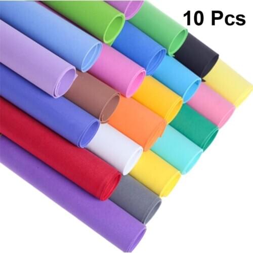 10pcs 1mm Thick EVA Foam Papers Handmade Foam Sheets Sponge Paper DIY Handcraft Materials Scrapbooking Craft Decor(Mixed Colors)
