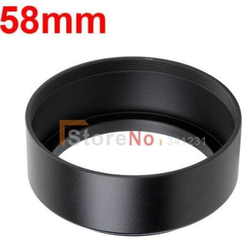 2pcs 58mm Standard Metal Lens Hood for DSLR Camera 58mm filter thread lens