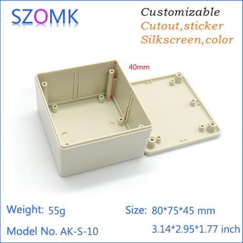 20pcs a lot good price plastic control enclosure electronic project plastic GPS tracker box enclosure outlet boxes 80*75*45mm