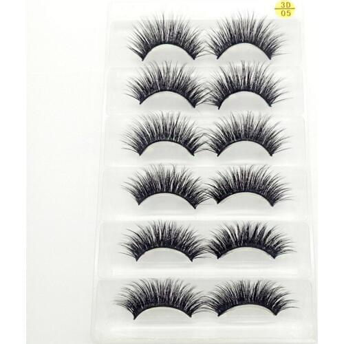 6 Pairs Mink Lashes 3D Mink Eyelashes 100% Cruelty free Lashes Handmade Reusable Natural Eyelashes Popular False Lashes Makeup