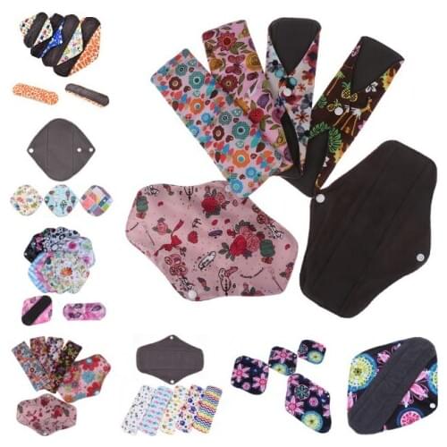 7Styles Washable Panty Liner Bamboo Cloth Women Reusable Feminine Hygiene Mama Menstrual Sanitary Nappy Towel Pad