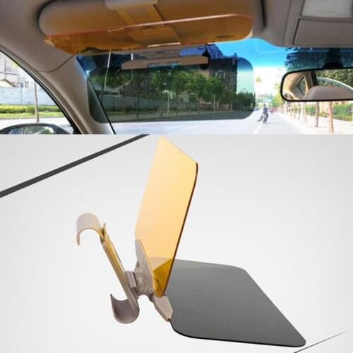 2 in 1 Car Sun Visor HD Anti Sunlight Dazzling Goggle Day Night Vision Driving Mirror UV Fold Flip Down Clear View