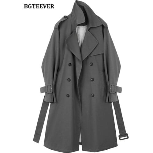 BGTEEVER Women's Double Breasted Trench Coats
