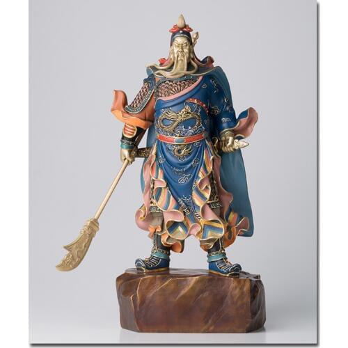 Large # HOME OFFICE SHOP Company Talisman Money Drawing TOP Martial God of wealth Guan gong Guan di FENG SHUI statue