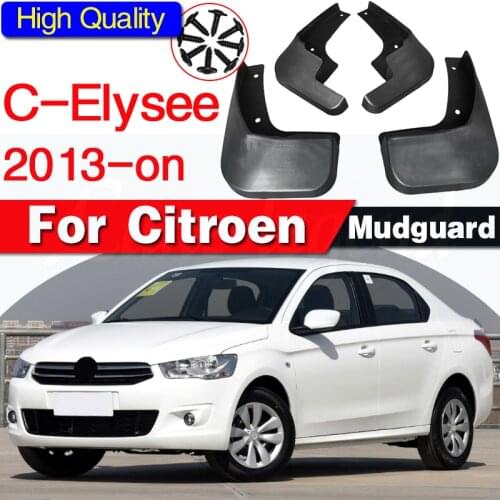 Set Car Mud Flaps For 2013-2017 Citroen C-Elysee Citroen Elysee Mudflaps Splash Guards Mud Flap Mudguards Fender 2014 2015 2016