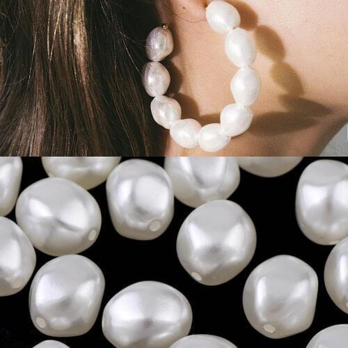 45pcs Baroque Pearl Beads White Loose Spacer Beads for Diy Jewelry Making Needlework Earring Necklace Bracelet Beads Findings