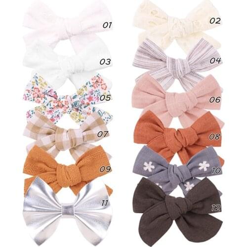 6pcs/Lot Baby Bows Hair Clips for Girls Hairpins Haar Accessories Hairclip Set for Kids Barrettes Hairgrips Children Wholesale