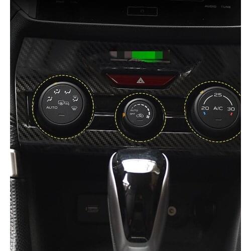For Subaru Forester 2019 2020 2021 Carbon Fiber Center Air Condition AC Switch Control Panel Cover Trim Car Interior Accessories