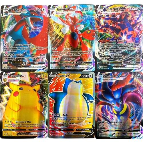 French Pokemon Cards VMAX V Shining Card Game Playing Tag Team GX Mega EX Display Booster Carte Pokémon Francaise Kids Toy Gift