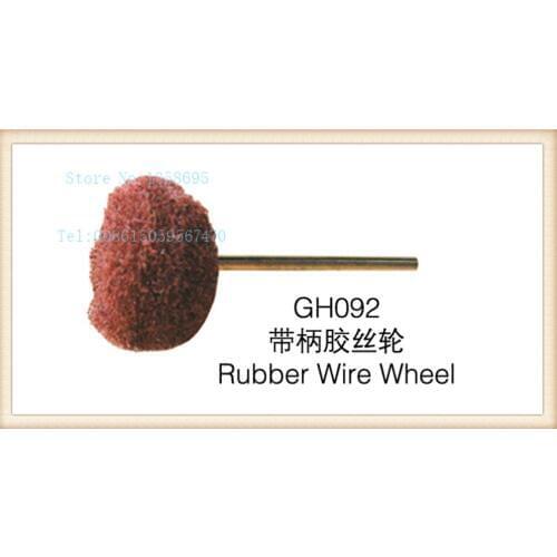 Hot GH092 rubber wire wheel polishing wheels handle Wire Wheel100pcs/pack jewelry tools,Mounted Cloth Wheel Brushes,jewellery to