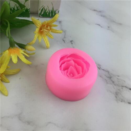 Mini Small Mould Rose Shaped Cake medal DIY Silicone Mould Fondant Mould Baking Tools Clay Candle