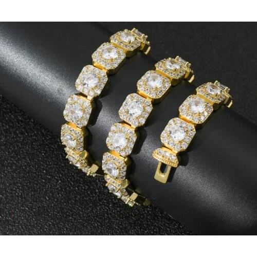 Fashion Hip Hop Chain Ice Out Full AAA Cubic Rock Sugar Zircon Men Necklace High Quality Link for Male Jewelry