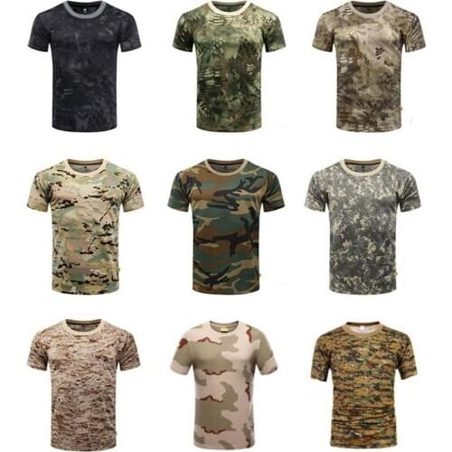 Short Sleeve ACU Camouflage Tactical Military Uniform Men Airsoft Paintball Tactical Clothes Absorb Sweat Military Combat Shirt