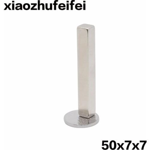 10PCS 50*7*7MM strong power small sintered neodymium ndfeb permanent rare earth magnet