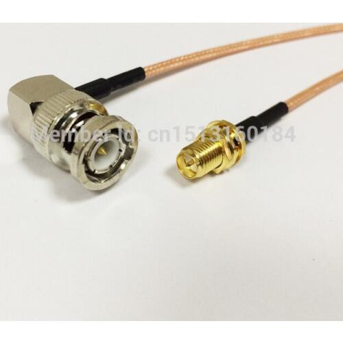 New Modem Conversion Cable RP-SMA Female Jack To BNC Male Plug Right Angle Connector RG316 Cable 15CM 6" Adapter RF Pigtail