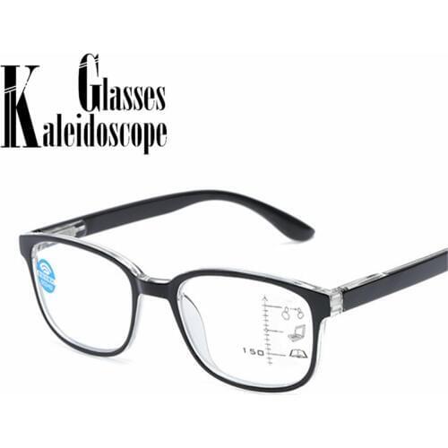 Anti blue light Reading Glasses Men Glasses 2.5 Progressive Multifocal Glasses Frame Women Near Far Sight Diopter Eyewear +1.5